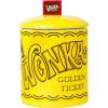 Silver Buffalo Disney Alice in Wonderland Flowers and Mushrooms Glass Cookie Snack Candy Jar with Lid (Small)(Willy Wonka Golden Ticket Large (Ceramic))