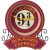 Silver Buffalo Harry Potter Platform 9 3/4 Station Wall Clock, 9.44 x 8.22 Inches(Red)