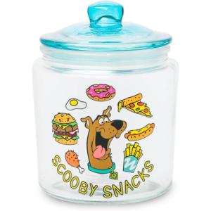 Silver Buffalo Disney Alice in Wonderland Flowers and Mushrooms Glass Cookie Snack Candy Jar with Lid (Small)(Scooby Doo Scooby Snacks Small (Glass))