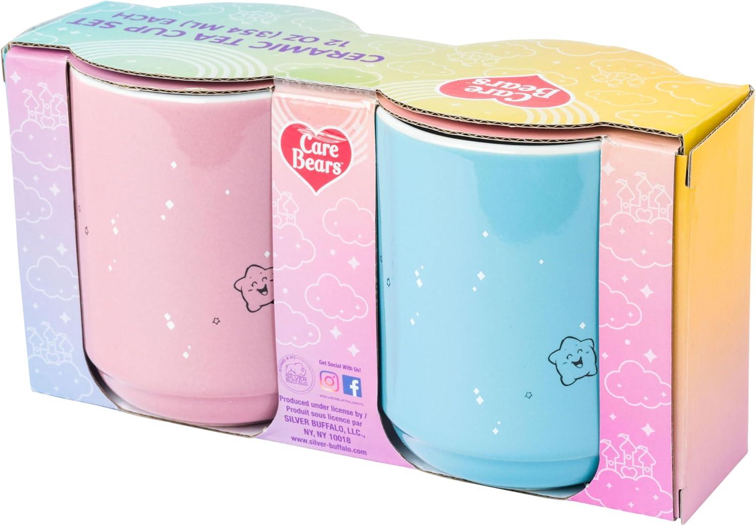 image:imageSilver Buffalo Care Bears 2 Piece Ceramic Asian Tea Cup Set Featuring Grumpy Bear and Cheer Bear 12 Ounces