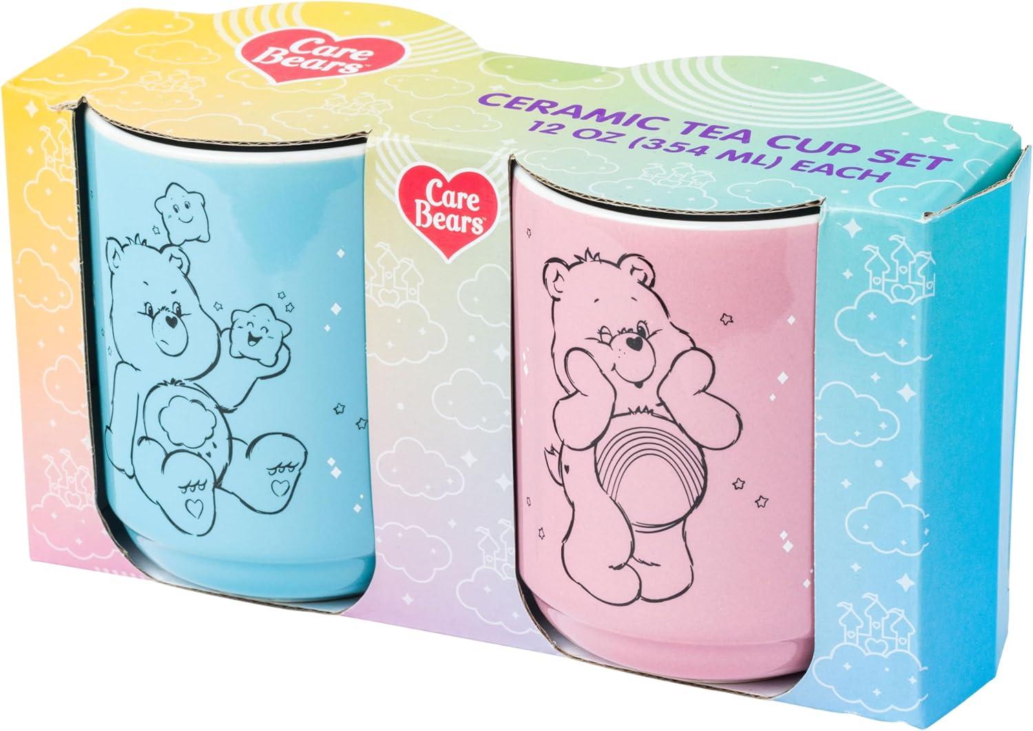 image:imageSilver Buffalo Care Bears 2 Piece Ceramic Asian Tea Cup Set Featuring Grumpy Bear and Cheer Bear 12 Ounces