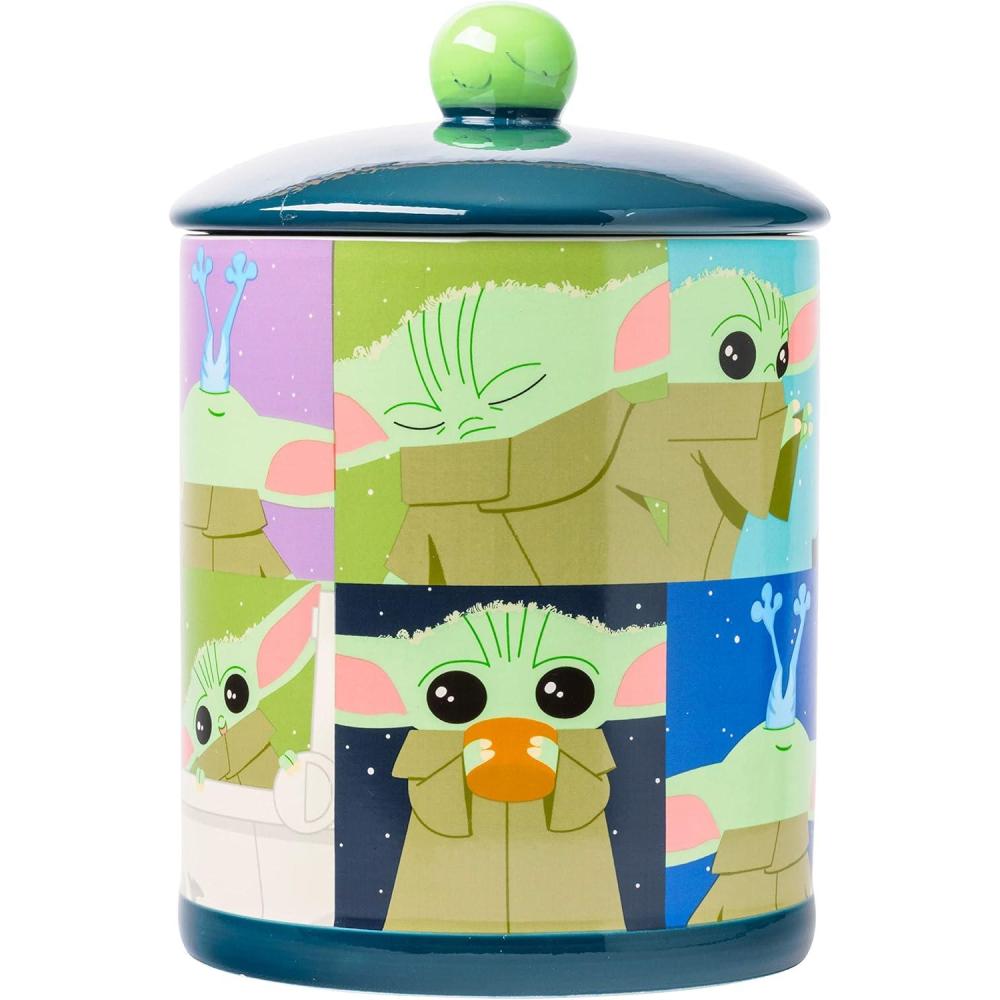 image:imageSilver Buffalo Friends Central Perk Ceramic Cookie Snack Jar LargeThe Mandalorian Grogu Poses Grid Ceramic