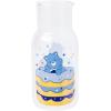 Silver Buffalo Care Bears Boxed Glitter Glass Water Pitcher with Cup Featuring Grumpy Bear, 18 Ounces