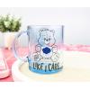 Silver Buffalo Care Bears “Like I Care” Glass Coffee Mug Featuring Grumpy Bear, 17.5 Ounces