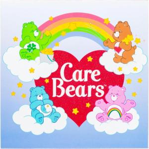 Silver Buffalo Care Bears Glitter Box Wall Sign Featuring Good Luck Bear, Tenderheart Bear, Bedtime Bear, and Cheer Bear, 6″ x 1.5″ x 6″