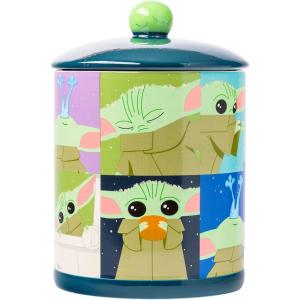 Silver Buffalo Friends Central Perk Ceramic Cookie Snack Jar (Large)(The Mandalorian Grogu Poses Grid (Ceramic))