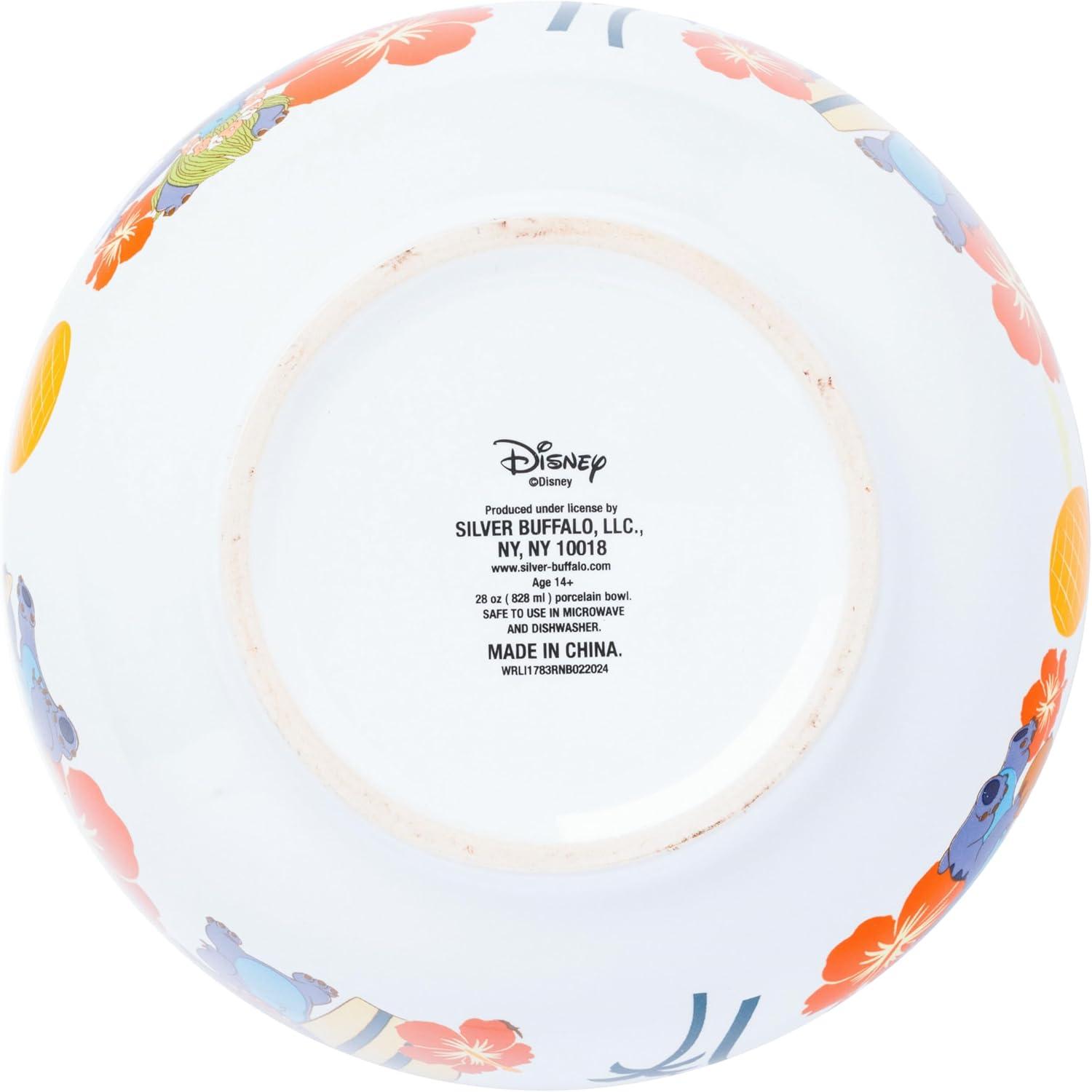 image:imageSilver Buffalo Disney Lilo and Stitch Tropical Ceramic Bowl with Color Changing Spoon Featuring Stitch 28 OuncesDisney Lilo and Stitch Tropical