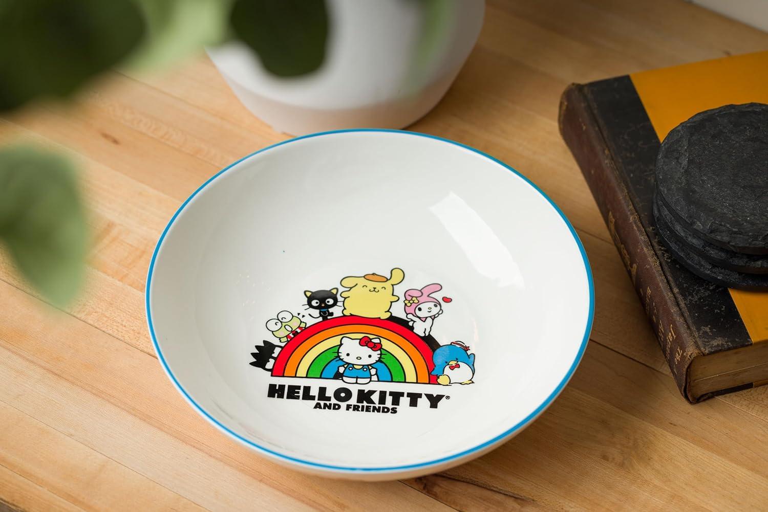 image:imageSilver Buffalo Disney Lilo and Stitch Tropical Ceramic Bowl with Color Changing Spoon Featuring Stitch 28 OuncesHello Kitty and Friends