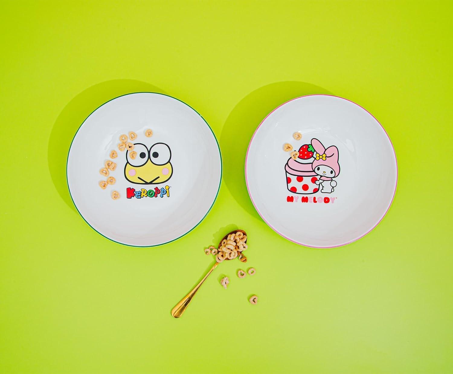 image:imageSilver Buffalo Disney Lilo and Stitch Tropical Ceramic Bowl with Color Changing Spoon Featuring Stitch 28 OuncesKeroppi