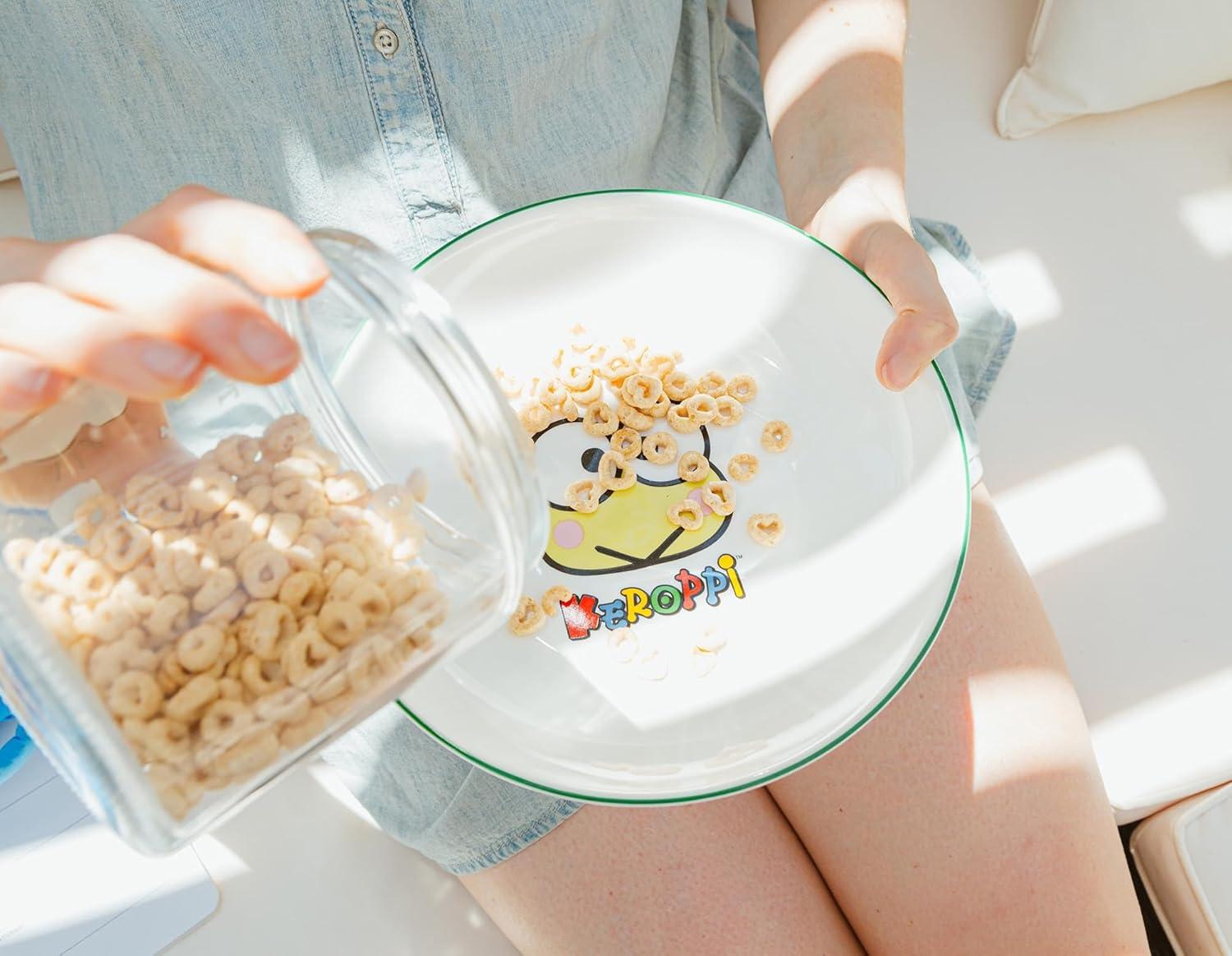 image:imageSilver Buffalo Disney Lilo and Stitch Tropical Ceramic Bowl with Color Changing Spoon Featuring Stitch 28 OuncesKeroppi