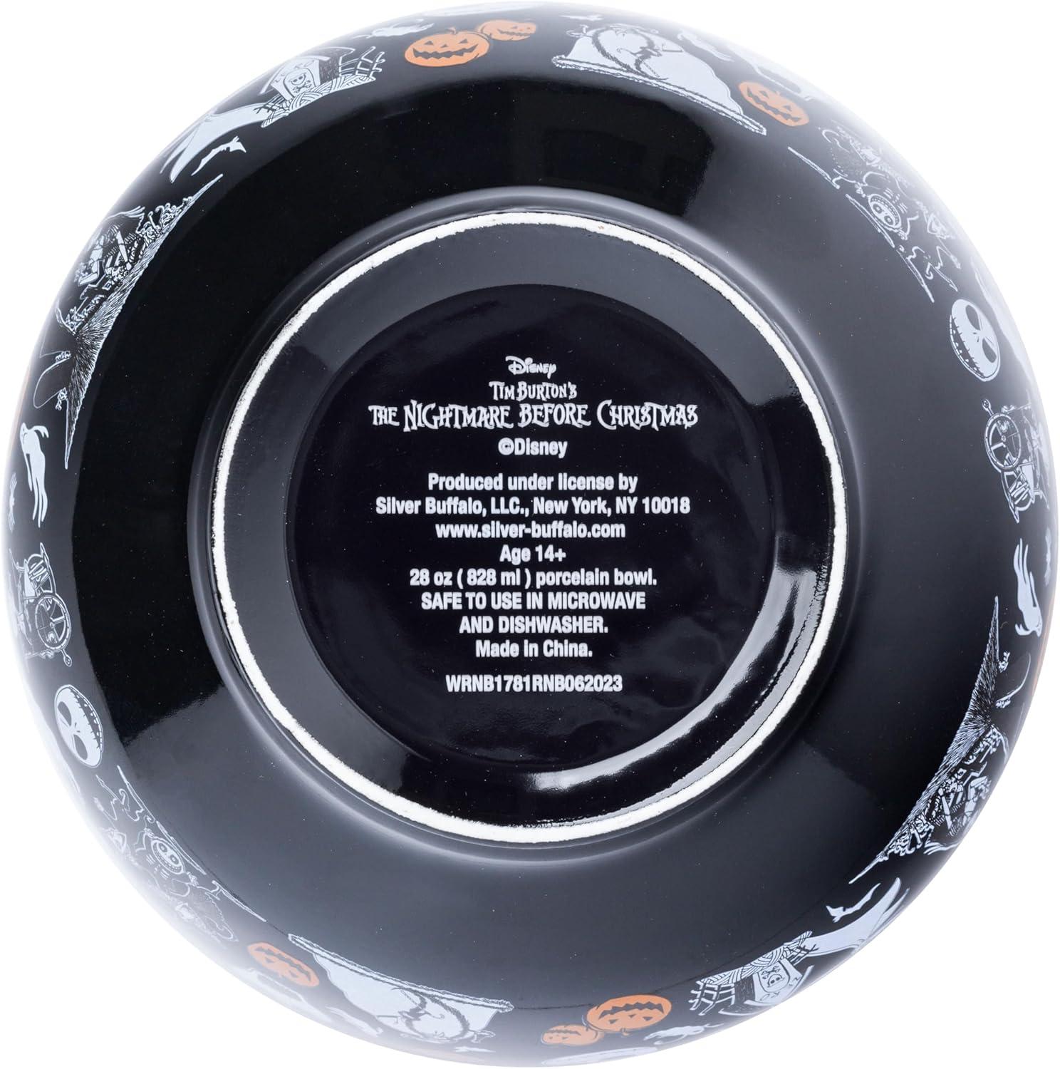 image:imageSilver Buffalo Disney Lilo and Stitch Tropical Ceramic Bowl with Color Changing Spoon Featuring Stitch 28 OuncesNightmare Before Christmas