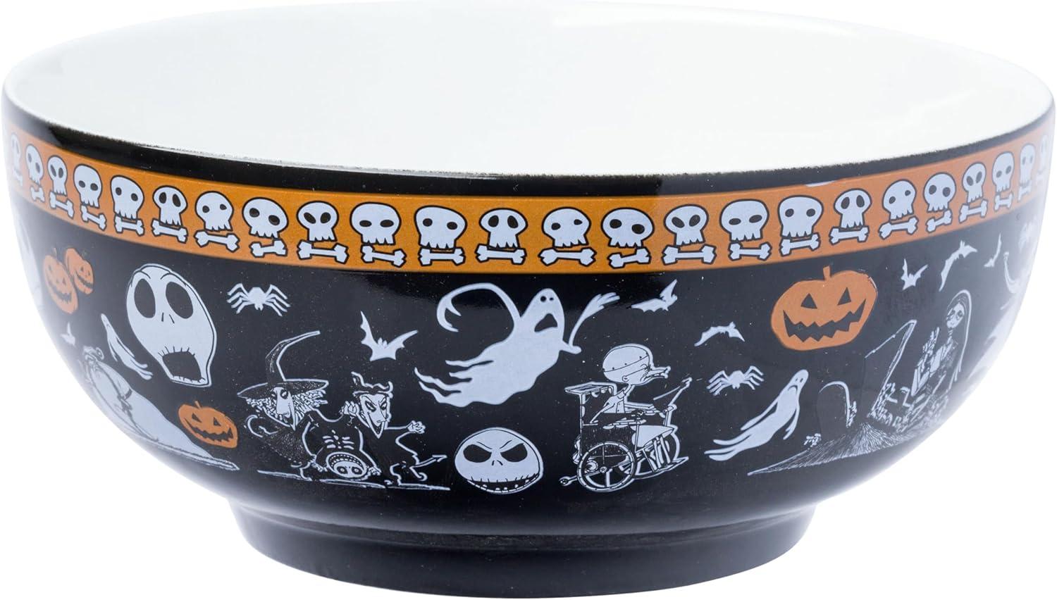image:imageSilver Buffalo Disney Lilo and Stitch Tropical Ceramic Bowl with Color Changing Spoon Featuring Stitch 28 OuncesNightmare Before Christmas