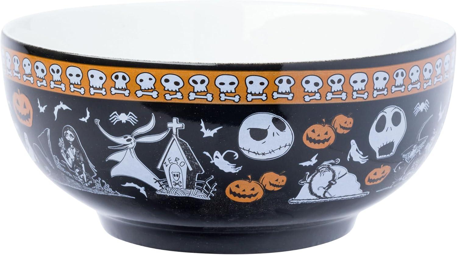 image:imageSilver Buffalo Disney Lilo and Stitch Tropical Ceramic Bowl with Color Changing Spoon Featuring Stitch 28 OuncesNightmare Before Christmas