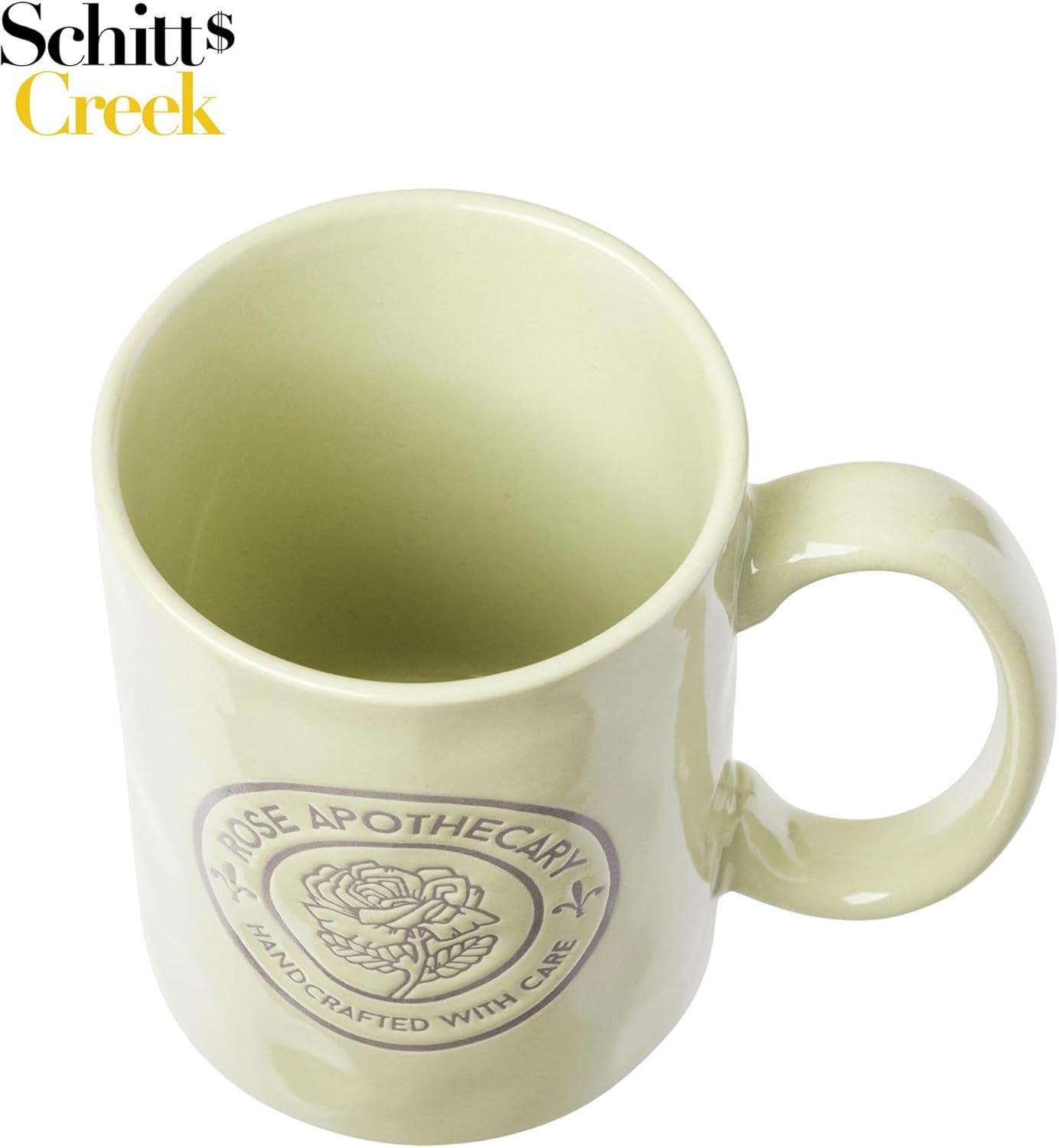 image:imageSilver Buffalo Schitts Creek Rose Apothecary Circle Badge Wax Resist Ceramic Pottery Mug 17 Ounces