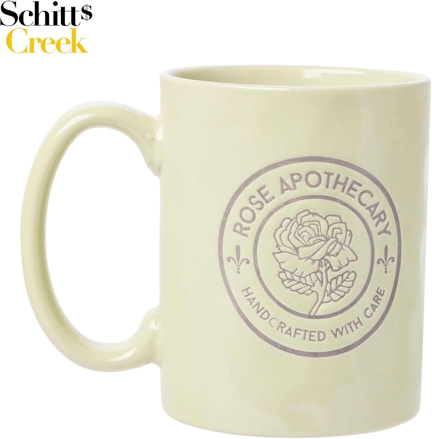 image:imageSilver Buffalo Schitts Creek Rose Apothecary Circle Badge Wax Resist Ceramic Pottery Mug 17 Ounces