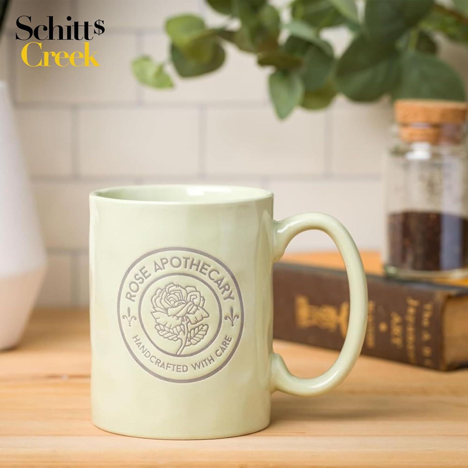 image:imageSilver Buffalo Schitts Creek Rose Apothecary Circle Badge Wax Resist Ceramic Pottery Mug 17 Ounces