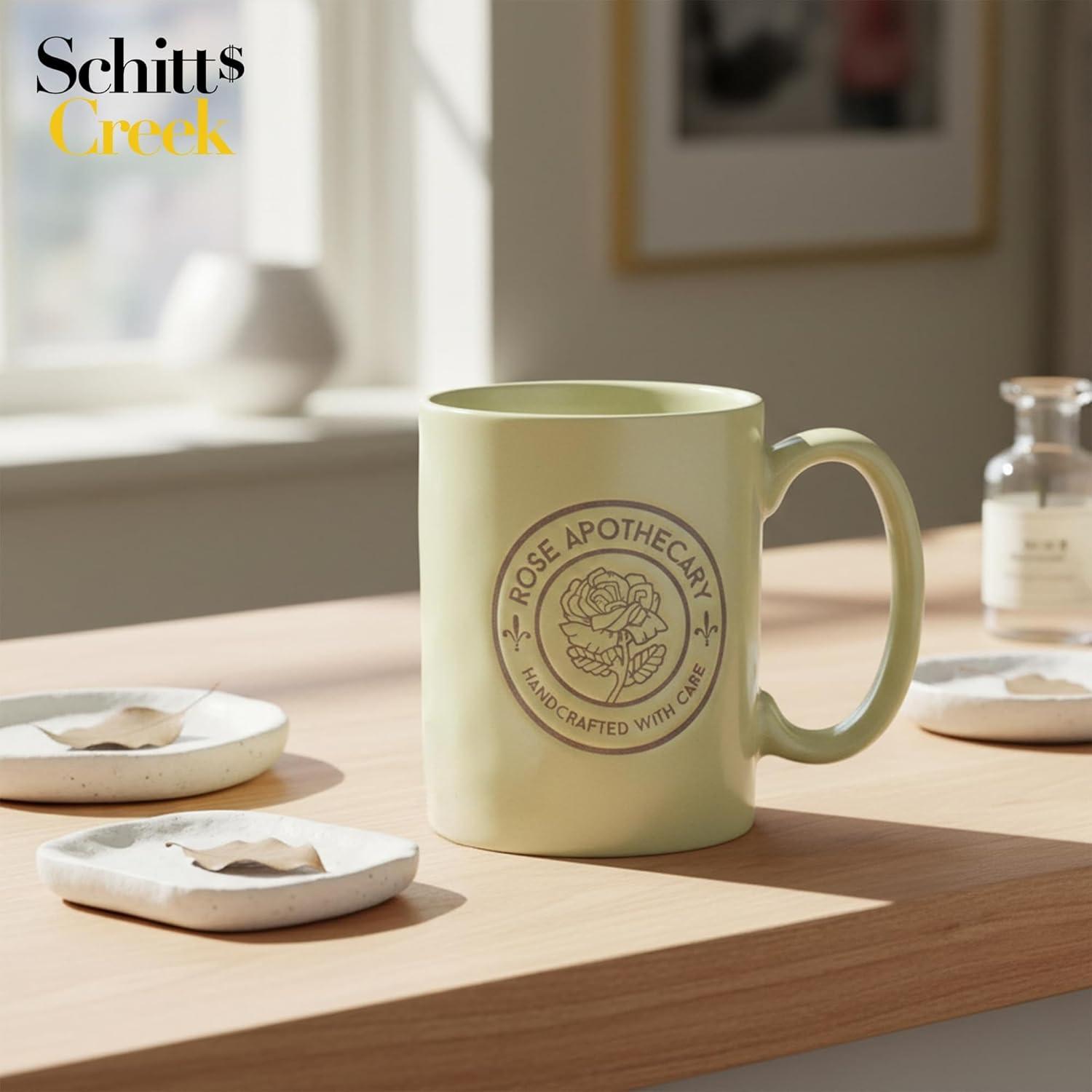 image:imageSilver Buffalo Schitts Creek Rose Apothecary Circle Badge Wax Resist Ceramic Pottery Mug 17 Ounces