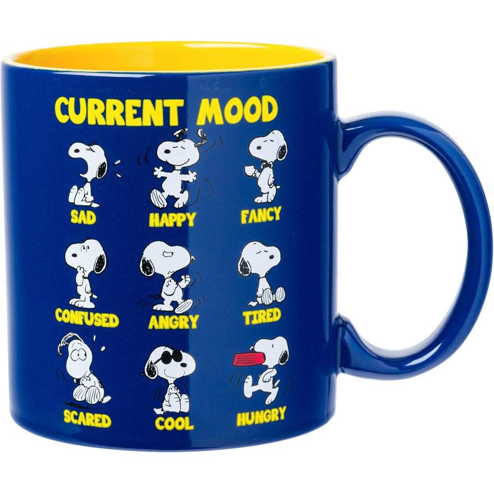 image:imageSilver Buffalo Peanuts Snoopy Woodstock Happy Dance Wax Resist 20oz Ceramic Camper MugPeanuts Snoopy Moods
