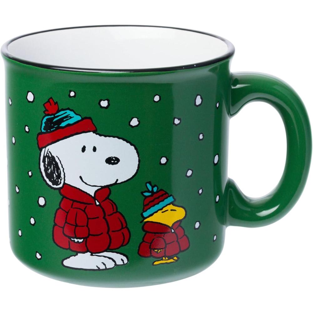 image:imageSilver Buffalo Peanuts Snoopy Woodstock Happy Dance Wax Resist 20oz Ceramic Camper MugPeanuts Snoopy and Woodstock Puffer Jacket Camper