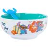 Silver Buffalo Disney Lilo and Stitch Tropical Ceramic Bowl with Color Changing Spoon Featuring Stitch, 28 Ounces(Disney Lilo and Stitch Tropical)