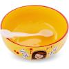 Silver Buffalo Disney Lilo and Stitch Tropical Ceramic Bowl with Color Changing Spoon Featuring Stitch, 28 Ounces(Yellow)
