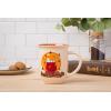 Silver Buffalo Peanuts Snoopy Woodstock Happy Dance Wax Resist 20oz Ceramic Camper Mug(Peanuts Autumn)