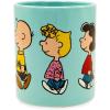 Silver Buffalo Peanuts Snoopy Woodstock Happy Dance Wax Resist 20oz Ceramic Camper Mug(Peanuts Group Profile Walk)