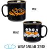 Silver Buffalo Peanuts Snoopy Woodstock Happy Dance Wax Resist 20oz Ceramic Camper Mug(Peanuts Happy Halloween (Camper))
