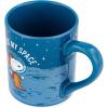 Silver Buffalo Peanuts Snoopy Woodstock Happy Dance Wax Resist 20oz Ceramic Camper Mug(Peanuts Snoopy I Need My Space)