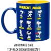 Silver Buffalo Peanuts Snoopy Woodstock Happy Dance Wax Resist 20oz Ceramic Camper Mug(Peanuts Snoopy Moods)