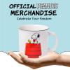 Silver Buffalo Peanuts Snoopy Woodstock Happy Dance Wax Resist 20oz Ceramic Camper Mug(Peanuts Snoopy and Woodstock (Camper))