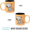 Silver Buffalo Peanuts Snoopy Woodstock Happy Dance Wax Resist 20oz Ceramic Camper Mug(Peanuts Snoopy and Woodstock as Mummies)