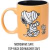 Silver Buffalo Peanuts Snoopy Woodstock Happy Dance Wax Resist 20oz Ceramic Camper Mug(Peanuts Snoopy and Woodstock as Mummies)