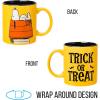 Silver Buffalo Peanuts Snoopy Woodstock Happy Dance Wax Resist 20oz Ceramic Camper Mug(Peanuts Trick or Treat)