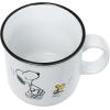 Silver Buffalo Peanuts Snoopy Woodstock Happy Dance Wax Resist 20oz Ceramic Camper Mug(White/Multi)