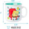 Silver Buffalo Spongebob Squarepants Getting Up From Chair (Imma Head Out Meme) Ceramic Camper Mug, 20 Ounces(Imma Head Out Meme)