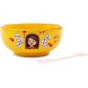 Silver Buffalo Disney Lilo and Stitch Tropical Ceramic Bowl with Color Changing Spoon Featuring Stitch, 28 Ounces(Yellow)