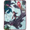 Silver Buffalo How to Train Your Dragon Hiccup and Fury in Jungle Sublimation Plush Fleece Throw Blanket (45″ X 60″ 250gsm)