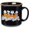 Silver Buffalo Peanuts Snoopy Woodstock Happy Dance Wax Resist 20oz Ceramic Camper Mug(Peanuts Happy Halloween (Camper))