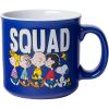 Silver Buffalo Peanuts Snoopy Woodstock Happy Dance Wax Resist 20oz Ceramic Camper Mug(Peanuts Squad (Camper))