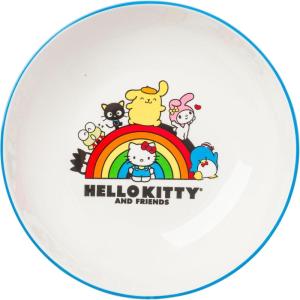 Silver Buffalo Disney Lilo and Stitch Tropical Ceramic Bowl with Color Changing Spoon Featuring Stitch, 28 Ounces(Hello Kitty and Friends)