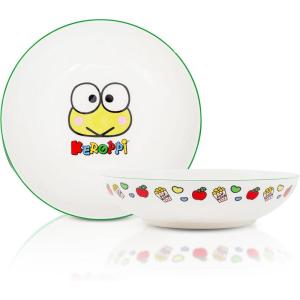 Silver Buffalo Disney Lilo and Stitch Tropical Ceramic Bowl with Color Changing Spoon Featuring Stitch, 28 Ounces(Keroppi)