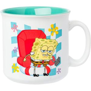 Silver Buffalo Spongebob Squarepants Getting Up From Chair (Imma Head Out Meme) Ceramic Camper Mug, 20 Ounces(Imma Head Out Meme)