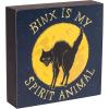 Silver Buffalo Disney Hocus Pocus “Binx is my Spirit Animal” Box Wall Sign Featuring Binx, 6″ x 6″ x 1.5″