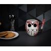 Silver Buffalo Warner Bros Friday The 13th Jason Mask with Knife Ceramic Coffee 3D Sculpted Mug, 1 Count (Pack of 1), Multicolor, 20 fluid ounce.(Multicolor)