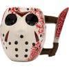 Silver Buffalo Warner Bros Friday The 13th Jason Mask with Knife Ceramic Coffee 3D Sculpted Mug, 1 Count (Pack of 1), Multicolor, 20 fluid ounce.(Multicolor)