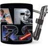 Silver Buffalo Star Wars Lightsaber Sculpted Handle Ceramic Mug, 20 Ounces