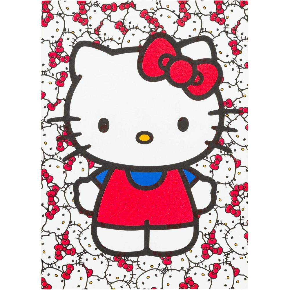 image:imageSilver Buffalo Sanrio Hello Kitty Glitter Wall Art Box Sign 5 x 7