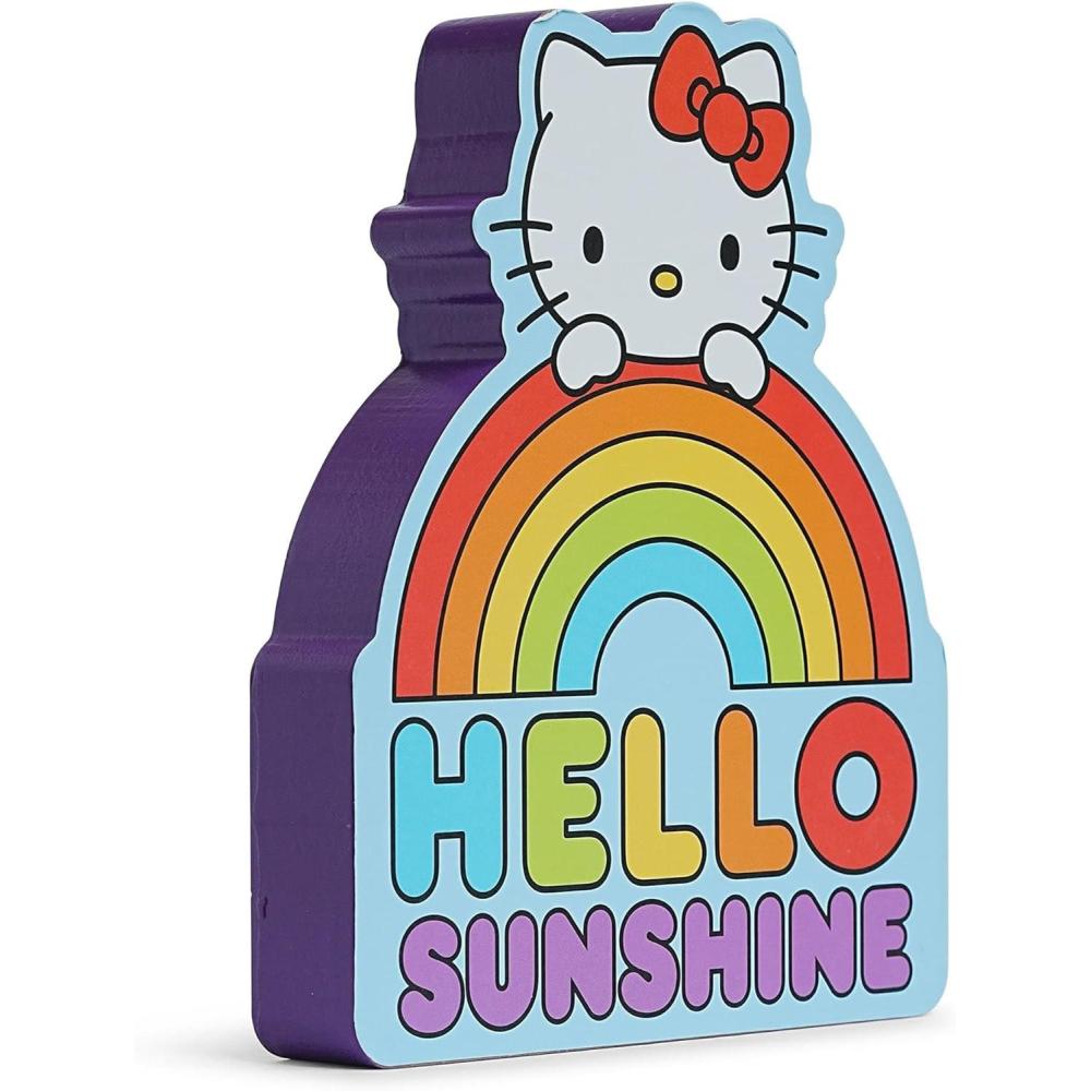 image:imageSilver Buffalo Sanrio Hello Kitty Rainbow Large Die Cut MDF Box Wall Sign 64 x 118 8