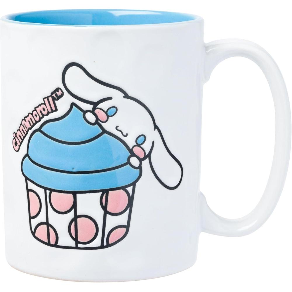 image:imageSilver Buffalo Sanrio Hello Kitty and Friends Wax Resist Ceramic Mug Featuring Cinnamoroll 17 Ounces